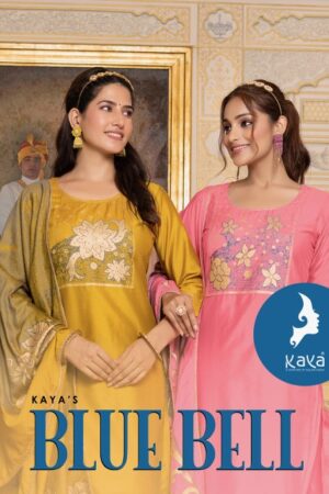 KAYA KURTI BLUE BELL VISCOSE CHANDERI KURTI WHOLESALER IN SURAT 8.jpg