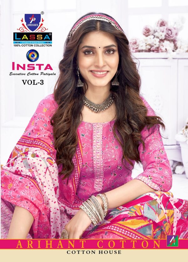 LASSA INSTA VOL 3 COTTON PRINTED SALWAR SUIT WHOLESALER IN SURAT 8.jpg