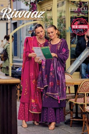 LILY LALI RIWAAZ VOL 6 SILK EMBROIDERY READYMADE KURTI SUPPLIER IN SURAT 5.jpg