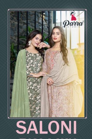 PARRA STUDIO SALONI CHANDERI KURTI PANT WITH DUPATTA SUPPLIER IN SURAT 1.jpg