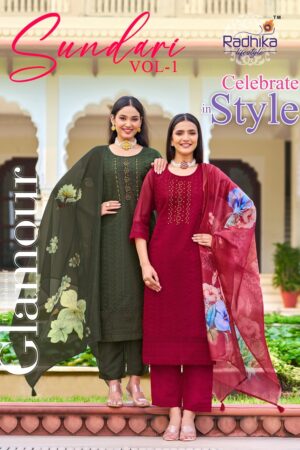 RADHIKA LIFESTYLE SUNDARI VOL 1 ORGANZA READYMADE KURTI SUPPLER IN SURAT 6.jpg