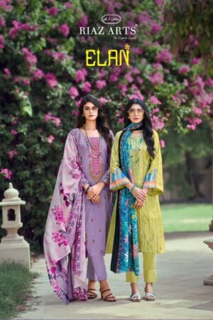 RIAZ ARTS ELAN KARACHI LAWN PAKISTANI SALWAR SUIT WHOLESALER IN SURAT 1.jpg