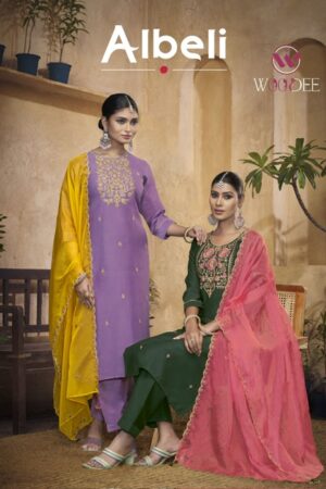 WOODEE ALBELI FANCY VISCOSE SILK READYMADE KURTI SUPPLIER IN SURAT 1.jpg