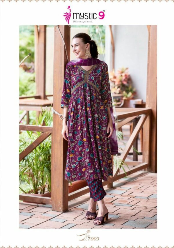 thumbs MYSTIC 9 POOJA VOL 7 RAYON READYMADE KURTI WHOLESALER IN SURAT 11.jpg