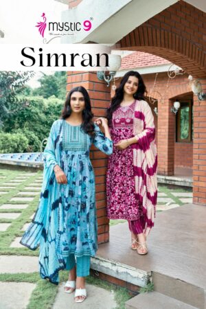 MYSTIC 9 SIMRAN VOL 5 RAYON NAYRA CUT KURTIS WHOLESALER IN SURAT 6.jpg