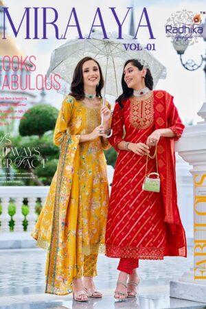 RADHIKA LIFESTYLE MIRAYA VOL 1 FOIL PRINT READYMADE KURTI CATALOGUE 1.jpg