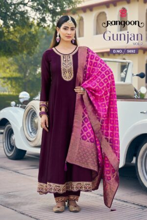 RANGOON GUNJAN VOL 2 SILK ANARKALI STYLE READYMADE KURTI SUPPLIER 1.jpg