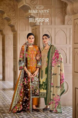 RIAZ ARTS MUSAFIR VOL 18 PURE KARACHI LAWN SUITS 9.jpg