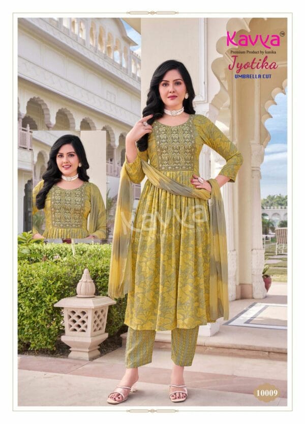 KAVYA JYOTIKA VOL 10 UMBRELLA CUT KURTI WHOLESALER 13.jpg
