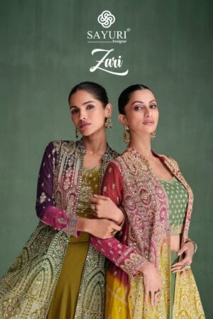 SAYURI DESIGNER ZARI GEORGETTE SUITS WHOLESALE 1.jpg