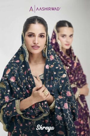 AASHIRWAD CREATION SHREYA CHINNON SILK SUITS 9.jpg