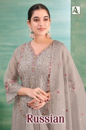 ALOK SUITS RUSSIAN PURE ORGANZA SUITS CATALOG 8.jpg