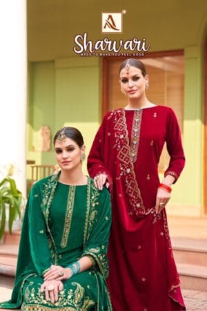 ALOK SUITS SHARVARI VELVET WINTER SUITS CATALOGUE 6.jpg