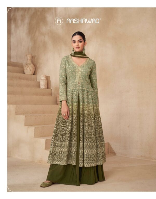 AASHIRWAD CREATION GULNAAZ AMAZING NEW DESIGNER REAL GEORGETTE SALWAR SUIT (11)