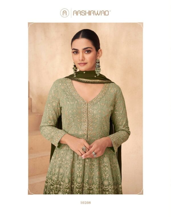 AASHIRWAD CREATION GULNAAZ AMAZING NEW DESIGNER REAL GEORGETTE SALWAR SUIT (13)