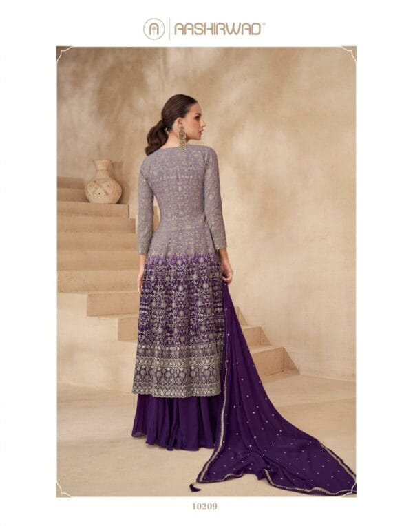 AASHIRWAD CREATION GULNAAZ AMAZING NEW DESIGNER REAL GEORGETTE SALWAR SUIT (14)