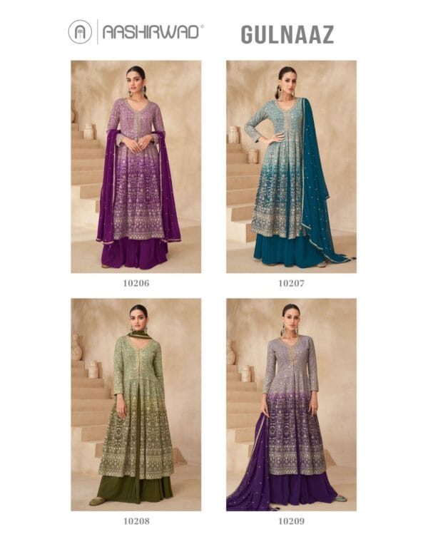 AASHIRWAD CREATION GULNAAZ AMAZING NEW DESIGNER REAL GEORGETTE SALWAR SUIT (16)