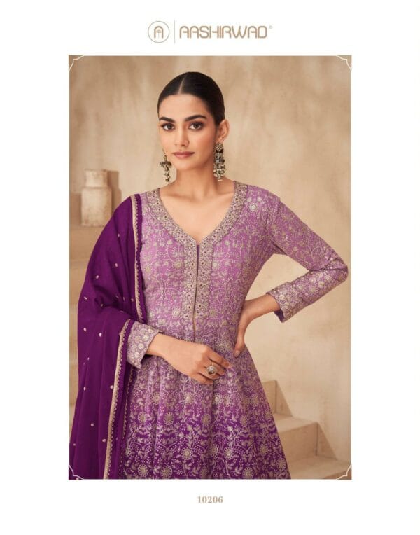 AASHIRWAD CREATION GULNAAZ AMAZING NEW DESIGNER REAL GEORGETTE SALWAR SUIT (4)