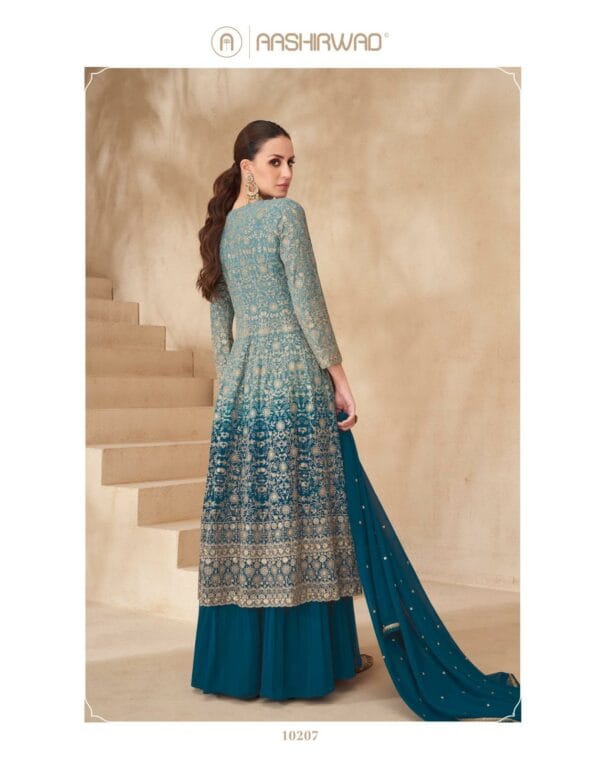 AASHIRWAD CREATION GULNAAZ AMAZING NEW DESIGNER REAL GEORGETTE SALWAR SUIT (7)