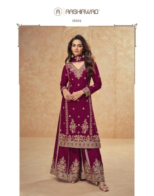 AASHIRWAD CREATION GUZARISH PARTY WEAR SALWAR SUIT AT REHMAT BOUTIQUE SURAT (11)