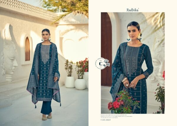 AZARA BANARASI ADHA VOL 2 COTTON JACQUARD SUITS 4.jpg