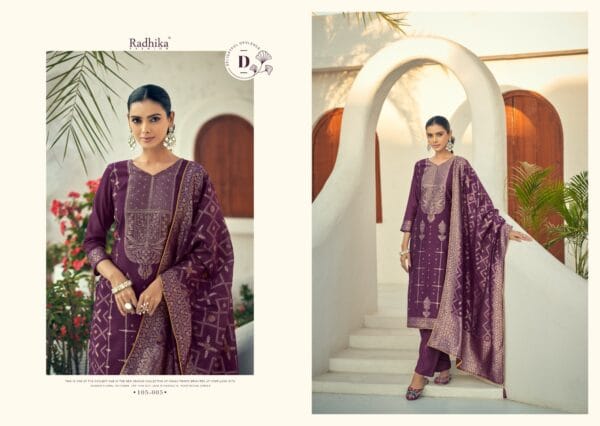 AZARA BANARASI ADHA VOL 2 COTTON JACQUARD SUITS 7.jpg