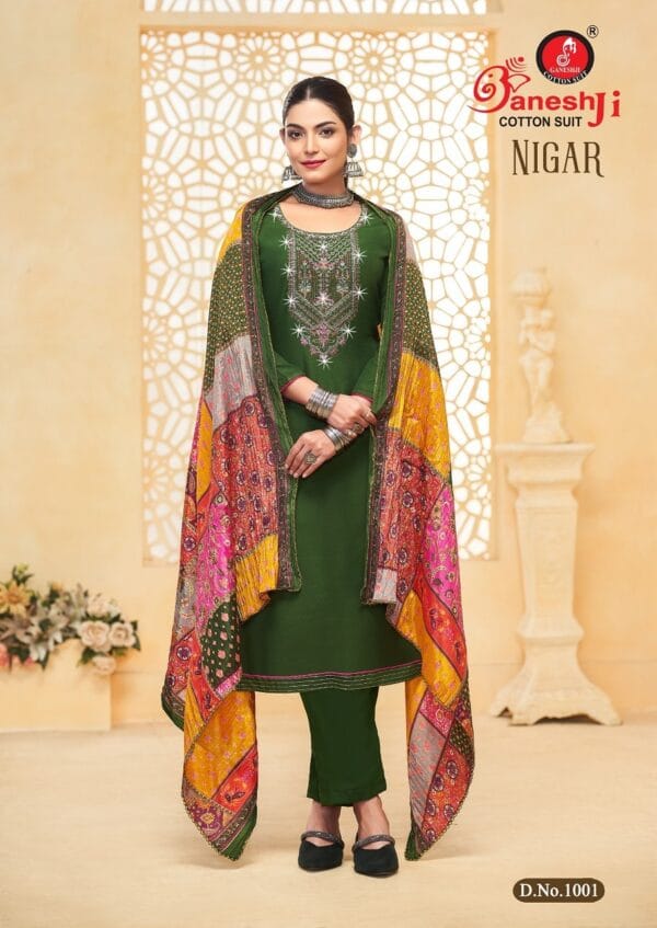 GANESH JI NIGAR VOL 1 RAYON EMBROIDERY SUITS 1.jpg