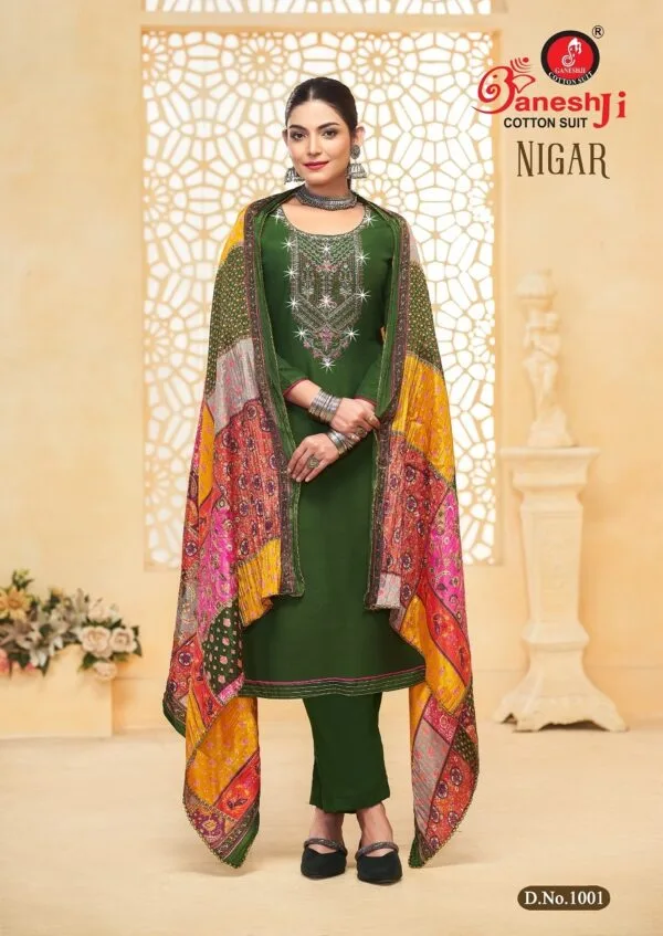 GANESH JI NIGAR VOL 1 RAYON EMBROIDERY SUITS 1.jpg