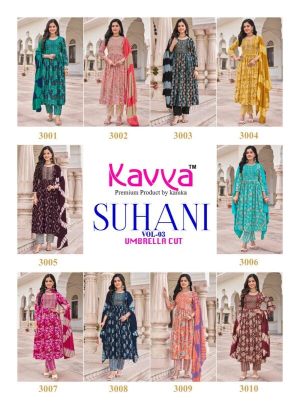 KAVYA SUHANI VOL 3 UMBRELLA CUT KURTIS CATALOG 13.jpg
