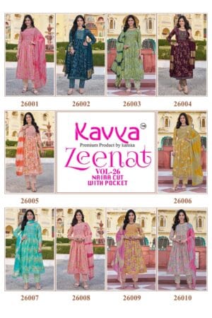 KAVYA ZEENAT VOL 26 COTTON PRINTED READYMADE KURTI 2.jpg