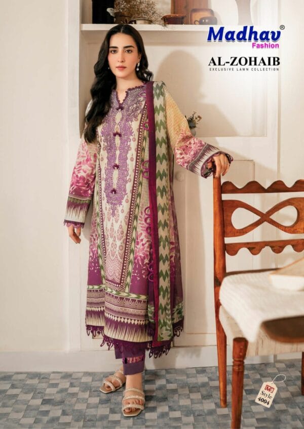MADHAV FASHION AL ZOHAIB VOL 4 PURE LAWN SUITS 2.jpg