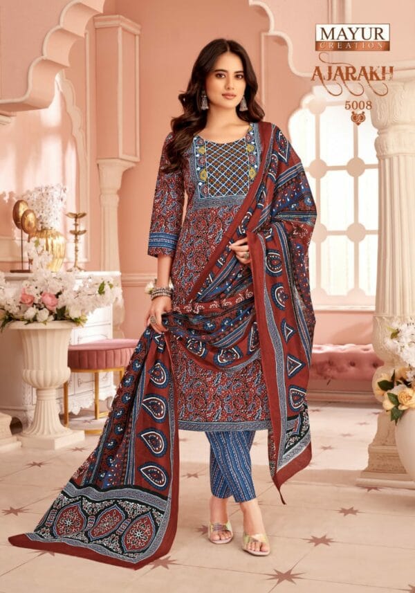 MAYUR CREATION AJARAKH VOL 5 READYMADE KURTIS CATALOGUE 10.jpg