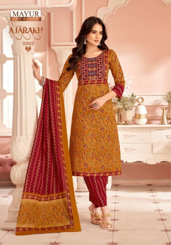 MAYUR CREATION AJARAKH VOL 5 READYMADE KURTIS CATALOGUE 2.jpg
