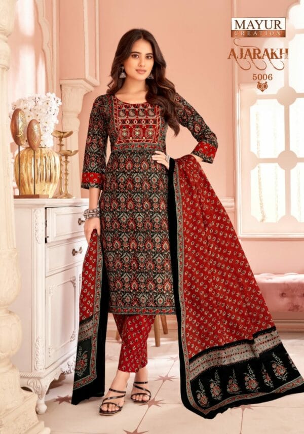 MAYUR CREATION AJARAKH VOL 5 READYMADE KURTIS CATALOGUE 6.jpg