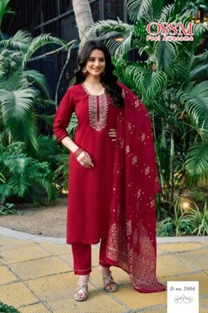 OSSM NARGIS VOL 2 VISCOSE ROMAN SILK READYMADE KURTI 7.jpg