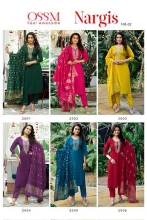 OSSM NARGIS VOL 2 VISCOSE ROMAN SILK READYMADE KURTI 8.jpg