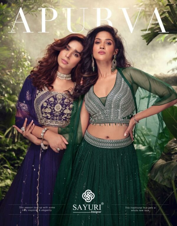 SAYURI DESIGNER APURVA FABULOUS DESIGNER FANCY LEHENGA SUIT ONLY AT REHMAT BOUTIQUE (1)