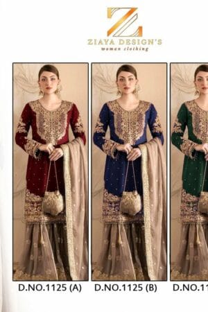 ZIAYA DESIGNS DESIGN NO 1125 PAKISTANI GEORGETTE SUITS 3.jpg