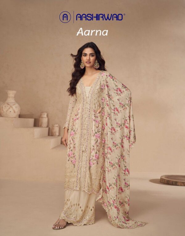 AASHIRWAD CREATION AARNA CHINNON SILK FANCY SUITS 6.jpg