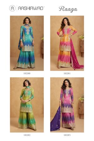 AASHIRWAD CREATION RAAGA CHINNON SILK SUITS 9.jpg