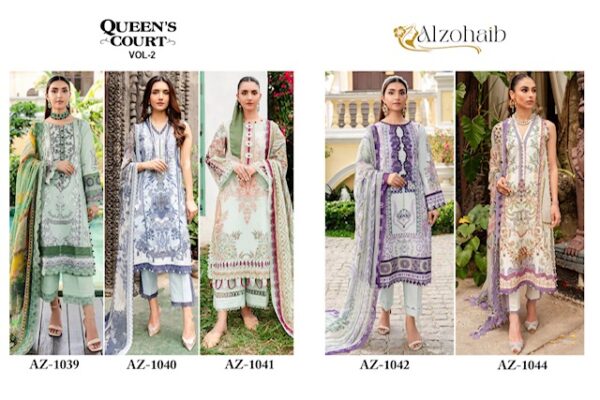 ALZOHAIB QUEEN COURT VOL 2 COTTON PAKISTANI SUITS 1.jpg