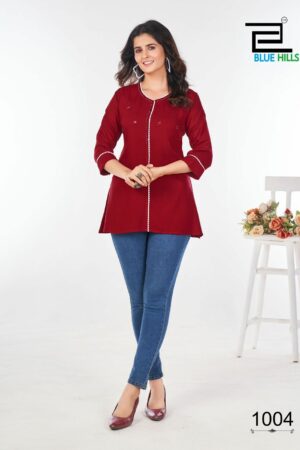 BLUE HILLS FLASH RAYON SHORT KURTI CATALOGUE 10.jpg