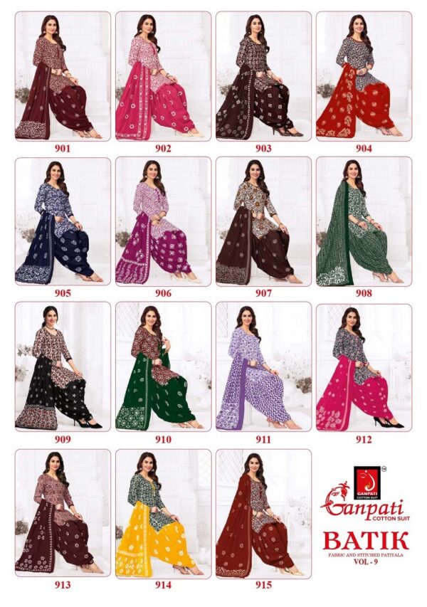 GANPATI BATIK VOL 9 COTTON PRINTED SUIT CATALOGUE 17.jpg