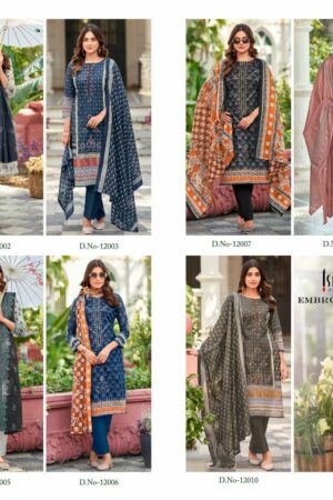 ISHAAL PRINTS EMBROIDERED VOL 12 COTTON SUITS 2.jpg