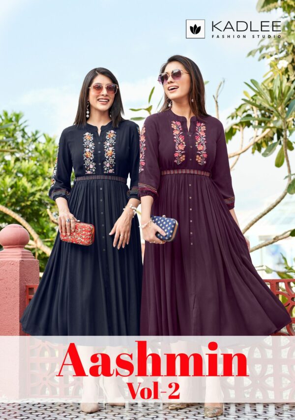 KADLEE AASHMIN VOL 2 RAYON EMBROIDERY KURTI 10.jpg