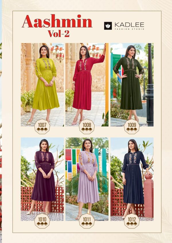 KADLEE AASHMIN VOL 2 RAYON EMBROIDERY KURTI 9.jpg