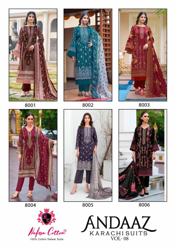 NAFISA COTTON ANDAAZ VOL 8 KARACHI SUITS CATALOG 12.jpg