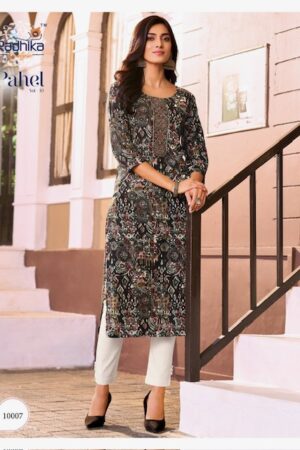 RADHIKA LIFESTYLE PAHEL VOL 10 RAYON PRINTED KURTI 8.jpg
