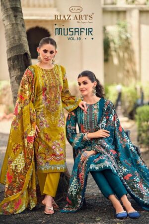 RIAZ ARTS MUSAFIR VOL 19 PURE LAWN KARACHI SUITS 9.jpg