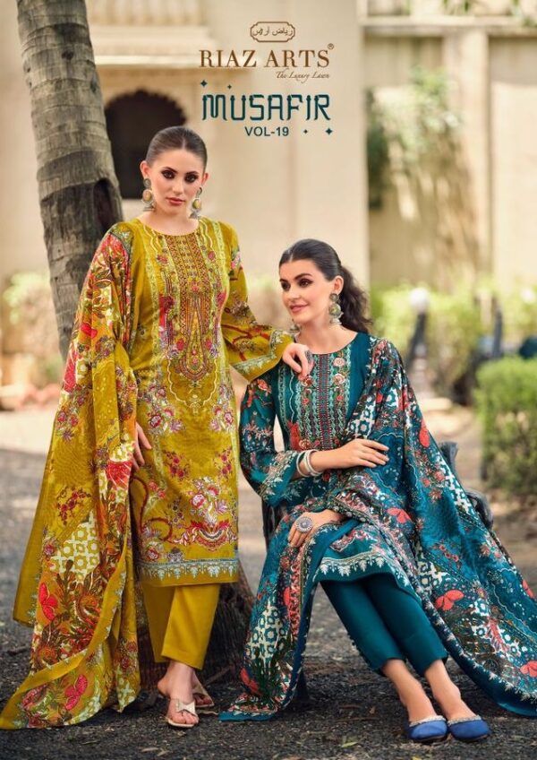 RIAZ ARTS MUSAFIR VOL 19 PURE LAWN KARACHI SUITS 9.jpg